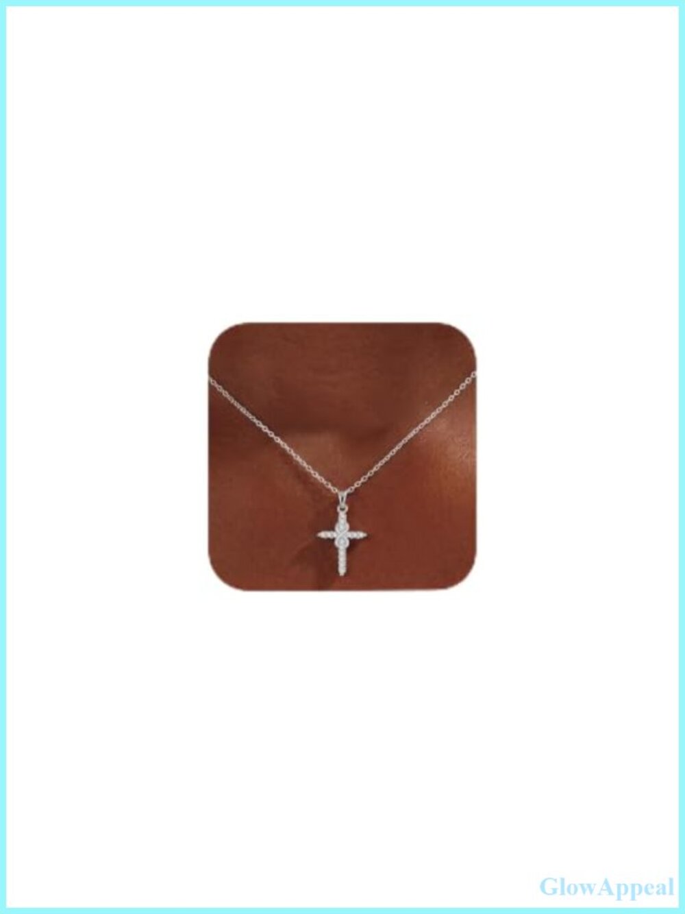 S925 Sterling Silver Cross Necklace with Zircon O-Chain 16-22 Inch Women